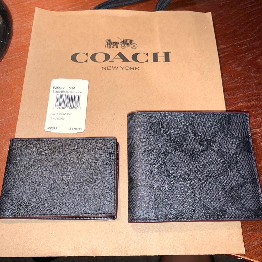 Men’s Coach full wallet & front pocket wallet.